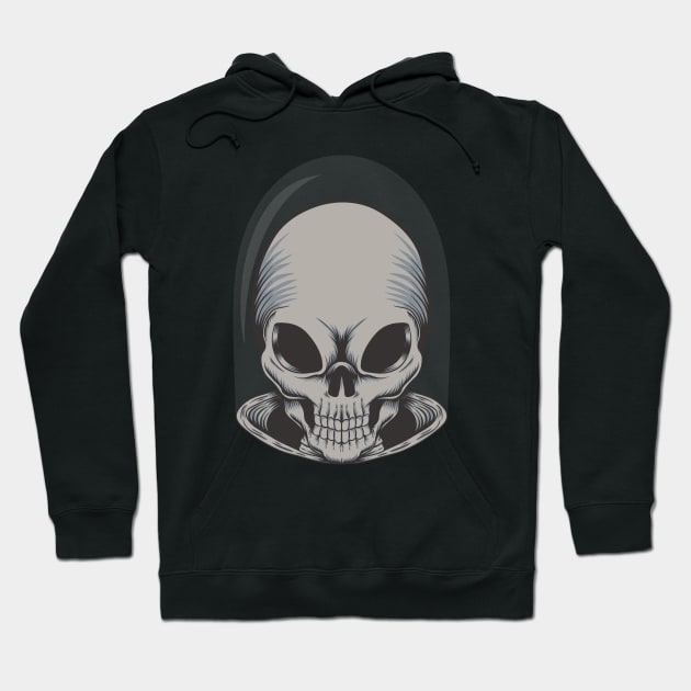 Alien Skull Hoodie by Ken Adams Store